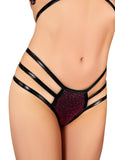 Cleo the Hurricane Bottoms Glitter Riot Skanky Pants- Wine *PoleActive Exclusive*