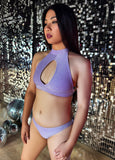 Cleo The Hurricane Crop Top Diamond Dust Keyhole Top