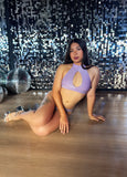 Cleo The Hurricane Crop Top Diamond Dust Keyhole Top