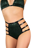Cleo The Hurricane Hot Pants Glitter Riot High Waisted Strappy Pants