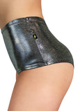 Cleo The Hurricane Hot Pants Metallic Pin-up High Waisted Hot Pants