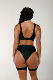 Creatures of XIX Bottoms High Suspender Bottoms- Black