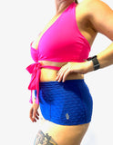 GRENADE DANCE WEAR Shorts Mermaid High Waisted Bottom- Blue