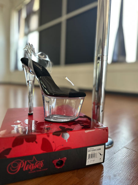 Pleaser SALE - Sky 308 Clear Size 7