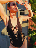 Twisted Movement Bodysuit Black Hot Girl Summer Bodysuit