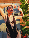 Twisted Movement Bodysuit Black Hot Girl Summer Bodysuit