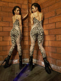 Twisted Movement Catsuit Leopard Catsuit