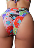 Cleo the Hurricane Bottoms Delish High Rider Hot Pants- Donuts