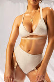 Creatures of XIX Bottoms Cora High Waisted Bottoms- Champagne