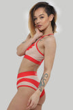 Creatures of XIX Shorts Goddess High Waisted Bottoms - Red
