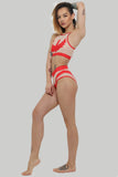 Creatures of XIX Shorts Goddess High Waisted Bottoms - Red