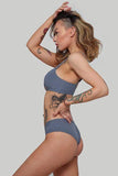 Creatures of XIX Tops Hills Reree Top Ribbed Dark Grey