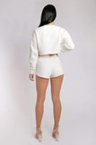 Creatures of XIX Tops Oversized Cropped Jumper - Ecru