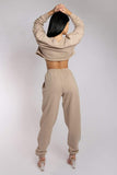 Oversized Cropped Jumper - Fawn
