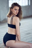 Black Hollow Front Bottom - Hamade Activewear - PoleActive