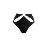 Black Hollow Front Bottom - Hamade Activewear - PoleActive
