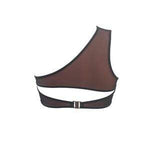Hamade Activewear Tops Black mesh one shoulder top