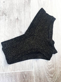 Luna Pole Wear Shorts Luminous Low Waisted Bottoms - Black