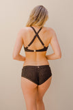 Luna Pole Wear Shorts Luminous Low Waisted Bottoms - Black