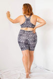 Zeta Grey Leopard Biker Shorts