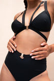 Lunalae Bottoms Jemma High Waisted Bottoms Recycled- Black