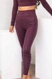 Lunalae Bottoms Sticky Grip Leggings Recycled Mulberry
