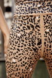 Lunalae Leggings Recycled Sticky Grip Leggings in Brown Leopard