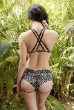 Lunalae Shorts Lure You Garter Shorts Grey Leopard