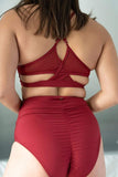 Lunalae Tops Ella Mesh Top Recycles Wine