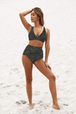 Lunalae Tops Luminous Top Black and Gold Glitter