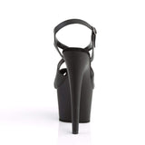7" Heel, 2 3/4" PF 7" - 7 1/2" Heel Blk Faux Leather/Blk Matte ADO730/BPU/M