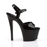 7" Heel, 2 3/4" PF 7" - 7 1/2" Heel Blk Pat/Blk SKY309/B/M