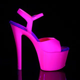 7" Heel, 2 3/4" PF 7" - 7 1/2" Heel Neon H. Pink/H. Pink SKY309UV/NHPNK/M