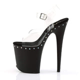 8" Heel, 4" PF 8" Heel Clr/Blk Matte FLAM808ABLS/C/B