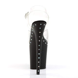 8" Heel, 4" PF 8" Heel Clr/Blk Matte FLAM808ABLS/C/B