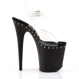 8" Heel, 4" PF 8" Heel Clr/Blk Matte FLAM808ABLS/C/B