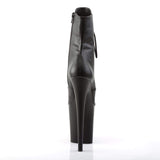 8" Heel, 4" PF Ankle/Mid-Calf Boots Blk Faux Leather/Blk Matte FLAM1020/BPU/M