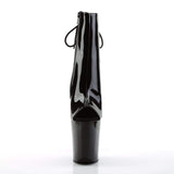 8" Heel, 4" PF Ankle/Mid-Calf Boots Blk Pat/Blk FLAM1018/B/M