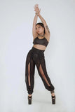 PoleActive Snatched Mesh Flow Pants- Black