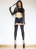 Sorte Leggings "Provocative Mind" Black Leggings