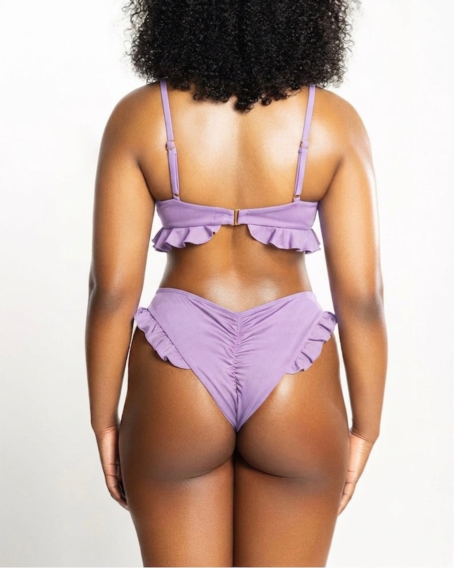 Ruffle Me Up Bikini Bottoms - Orchid