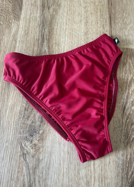 Cleo the Hurricane Bottoms High Rider Hot Pants- Merlot