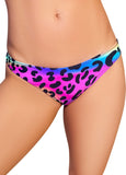 Cleo the Hurricane Bottoms Neon Leopard Scanty Pants