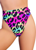 Cleo the Hurricane High Rider Hot Pants - Neon Leopard