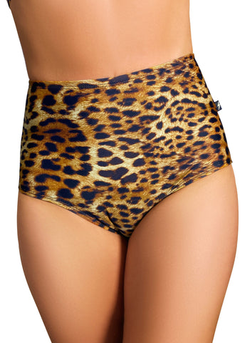 Cleo The Hurricane Hot Pants Leopard Pin-up High Waisted Hot Pants