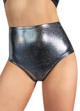 Cleo The Hurricane Hot Pants Metallic Pin-up High Waisted Hot Pants