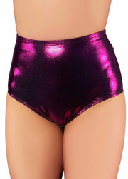 Cleo The Hurricane Hot Pants Metallic Pin-up High Waisted Hot Pants