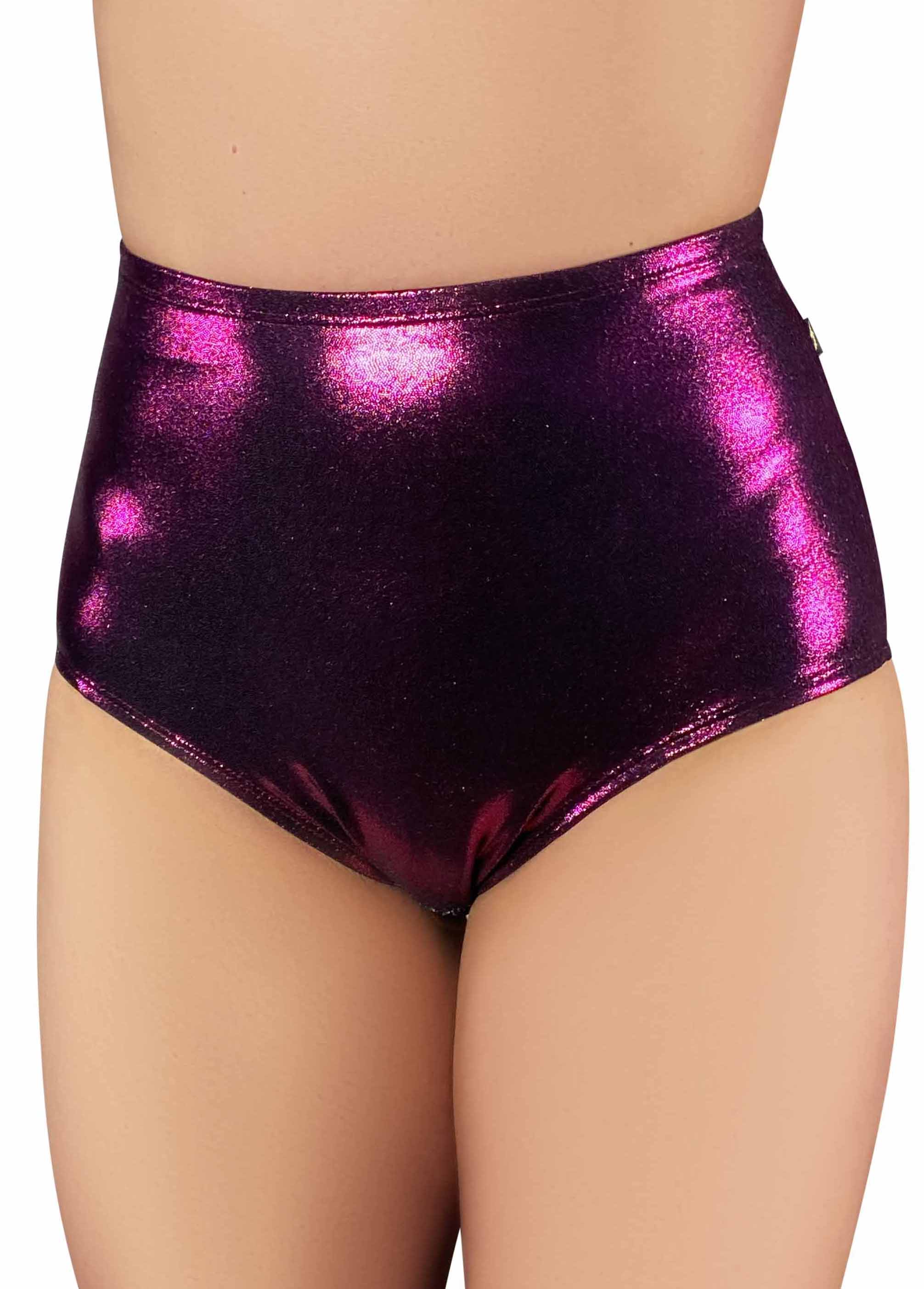 Cleo The Hurricane Hot Pants Metallic Pin-up High Waisted Hot Pants