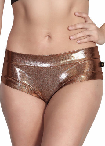 Cleo The Hurricane Hot Pants Rose Gold Metallic Hot Pants