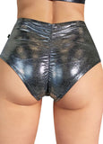 Cleo the Hurricane Shorts Metallic High Waisted Hot Pants